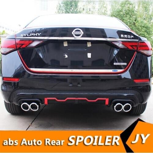 For Sentra SYLPHY Body kit spoiler 2020-2021 For Nissan Sentra ABS Rear lip rear spoiler front Bumper Diffuser Bumpers Protector