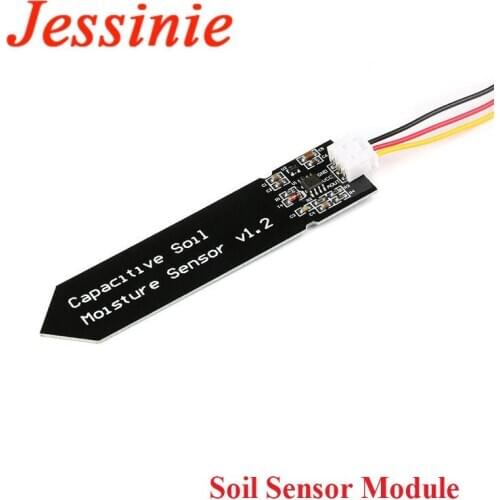 Capacitive Soil Moisture Sensor Module Corrosion Resistant Wide Voltage Wire 3.3~5.5V Analog Output DIY Electronic for Arduino