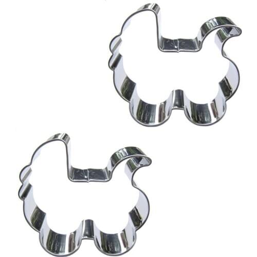 Pram shape 2 piece cookie cutting molds, baking tools, cake decorating soft candy tools