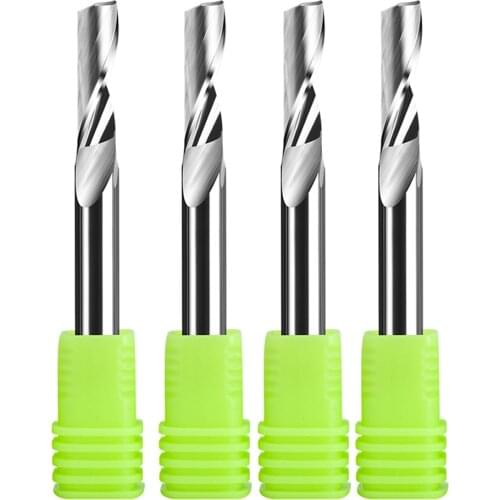 6mm 8mm Shank 1 Flute Milling Cutter for Polishing Aluminum Tungsten Steel CNC Engraving Tool End Mill Cutter for Aluminum