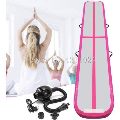 Gymnastics AirTrack Tumbling Mat Air Track Floor Mats Air Balance Beam Inflatable Practice Training Mat with Electric Air Pump