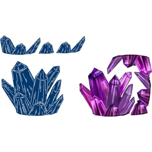 Halloween Ametrine Cluster Crystal Metal Dies Cutting 2021 New Die Molds Scrapbooking Paper Making Cuts Crafts Big Dies