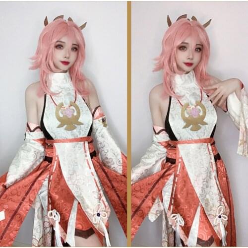 Game Genshin Impact Yae Guuji Cosplay Costume Women Sexy Dress Lovely Anime Uniforms Halloween Carnival Outfit Custom Made