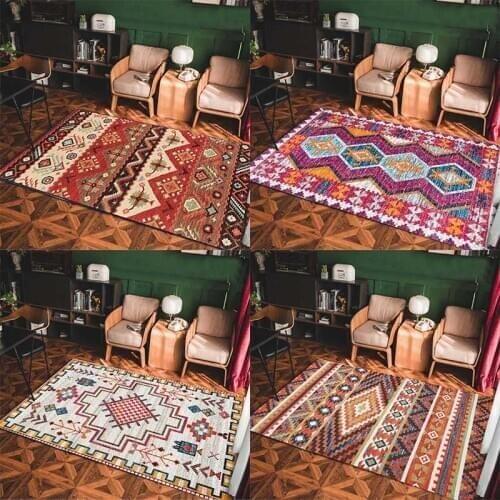 Carpet Bohemian Style Cotton Linen Rugs Protective Floor Door Mat For Living Room Kitchen Carpets Home Decor Textile 40*60cm/Pc