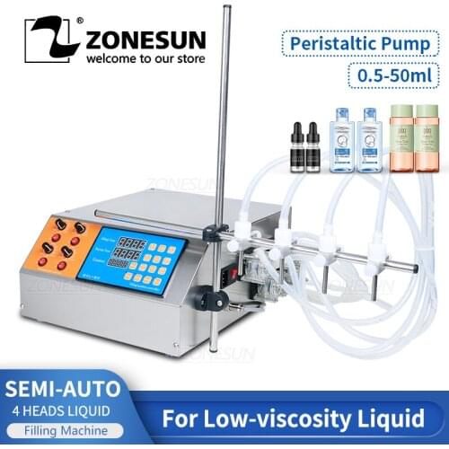 Zonesun filling machine Peristaltic Pump Bottle Water Filler Liquid For Alcohol Juice Beverage Soy Sauce Oil Perfume