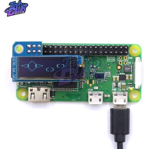 PiOLED 0.91 inch IIC I2C 128x32 OLED Monochrome Screen Add-on for Raspberry Pi Zero SSD1306 Blue DC 3.3V FZ3579