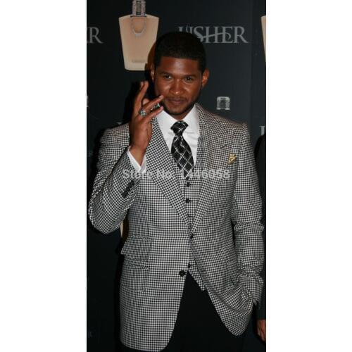 New Design 2018 Formal Wear Slim Fit Plaid Suit Men Business Costume 3 Pieces Homme Prom Tuxedo Groom Suits For Men Wedding