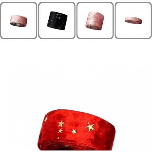 Polyester Durable Party Wreath Christmas Ribbon Lightweight Christmas Ribbon Star Pattern for Kid