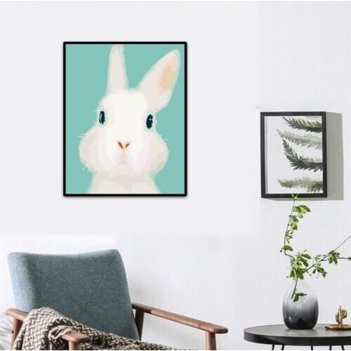 RabbitDIY Oil Painting Paint By Numbers Kits with Brushes Acrylics Painting Kits U2JC