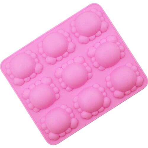 6 Holes Cartoon crab Silicone Chocolate Mold Soap Form Candy Bar Cake Decorating Moulds 3D Fondant Molds k869