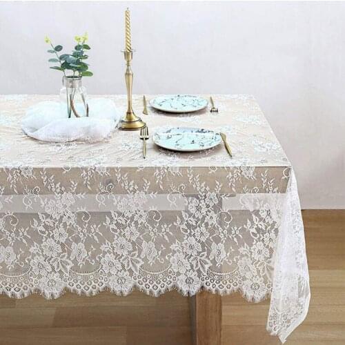Table Cloth Vintage Embroidered Lace Tablecloth Home Table Decoration Outdoor Party Ornament Supplies
