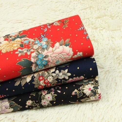 Thick cotton fabric cotton Fashion bronzing printing tissu Hand-made DIY bags and garments fabric