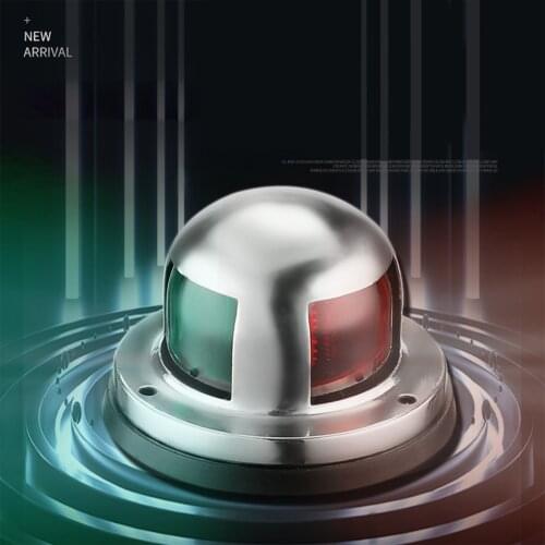 12V Red Green LED Navigation Lights Stainless Steel Sailing Lamp For Marine Boat Yacht Boat Accessory