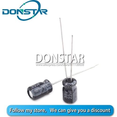 20PCS 35V 22UF Aluminium Electrolytic Capacitor 22UF 35V 5*7mm Electrolytic Capacitor