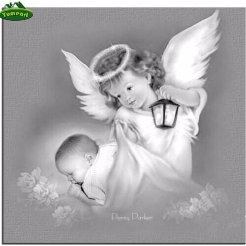 5D Diy Diamond Mosaic Beaded Embroidery Icon Guardian Angels Diamond Painting Full Square Rhinestone Cross Stitch Home Decor