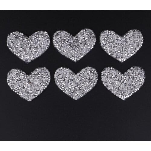 6Pcs Silver Bead Bridal Applique Rhinestone for Headband Wedding Belt Decor