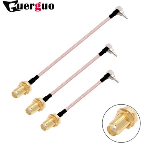 3G modem extension RP-SMA Female jack nut To CRC9 Male Right Angle Connector RG316 Cable adapter 15cm/30cm/50cm/100cm