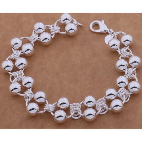 AH042 Wholesale Lucky Charm Gifts Bracelets For Women Fashion 925 Jewelry All Double Beads /eccamtja Aelaivsa