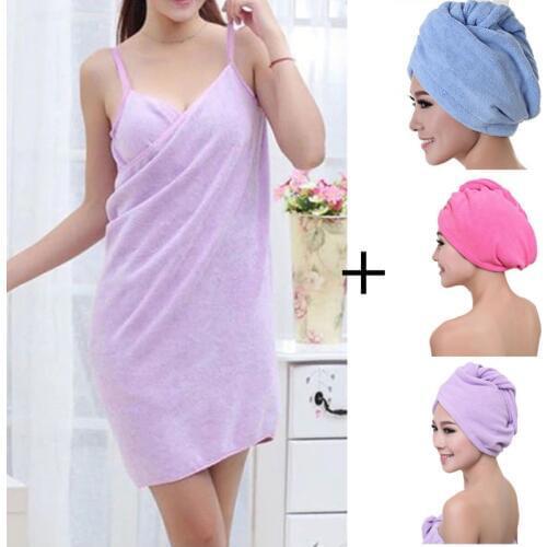 Robes Bath Wearable Towel And Hair Towel VIP link BZ