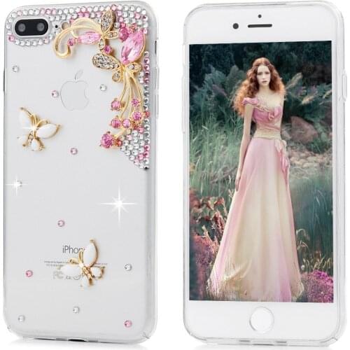 3D Handmade Bling Crystal Rhinestones Love Heart Phone Case Cover for iPhone 11 12 pro mini Max XR 6 6S Plus 7 8Plus
