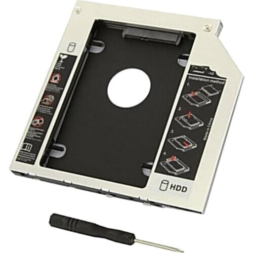 External 2.5inch SATA 2nd Hard Drive Disk Tray Caddy Adapter Enclosure Case