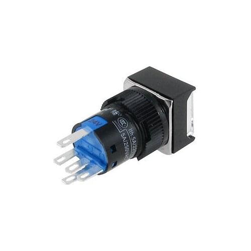 DC 24V White Light 5 Pin Momentary NO NC Push Button Switch