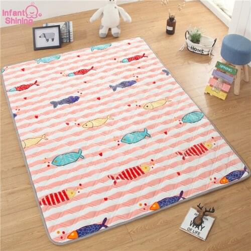 Infant Shinings Baby Play Mat Cotton Multifunctional Mat Soft Texture Anti-skid Blanket Waterproof Living Room Tatami Carpet