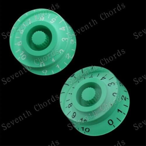 4Pcs/lot Beautiful Green Speed Control Knobs for Electric Guitar Guitar Volume Tone knob Buttons Pot cap knob guitar accessories