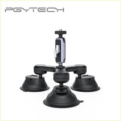 PGYTECH Three-Arm Suction Cup Sucker Mount Compatible with DJI OSMO Action Pocket 2 Gopro Hero 5/6/7/8/9 Insta360 ONE X Original