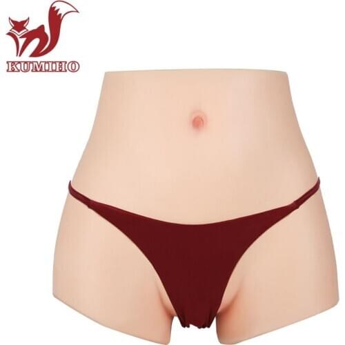 KUMIHO 6G No Oil Silicone Boxers Fake Vagina Sexy Buttock Butterfly Vagina Underwear for Crossdresser Drag Queen increase hip