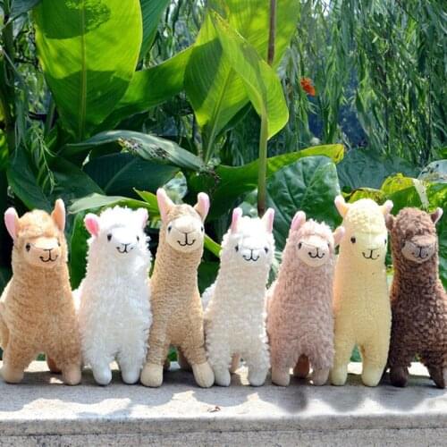 23cm Alpaca Llama Plush Toys for Children Stuffed Animal Dolls Soft Toys Stuffed Plush Toys Gift for Birthday Kids Room Decor