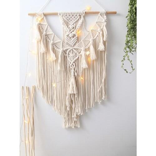 Dream Catcher Hand-woven Pendant Macrame Wall Hanging Art Woven Tapestry Bohemian Crafts Decoration Gorgeous Tapestry 50*70cm