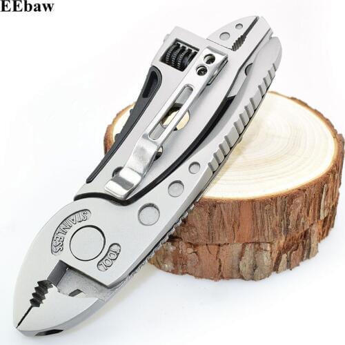 Multitool Multifunction Pliers Outdoor Camping Survival Folding Knife Wrench Screwdriver Bit Mini Repaire Spanner Hand Too