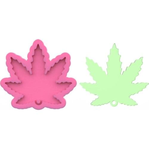 Newest Shiny Maple Leaf Leaves Silicone Molds for DIY Truck Key Ring Epoxy Resin Mold Craft Custom Keychain Z20