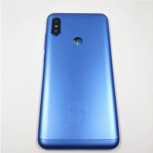Original For Xiaomi Redmi Note 6 Pro Metal Battery Door Back Cover Housing With Side Buttons