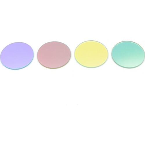Green/Yellow/Red/Blue Color 41.8x2.0mm Optics Coated Glass Lens for C8 / C12 Flashlight 1 piece