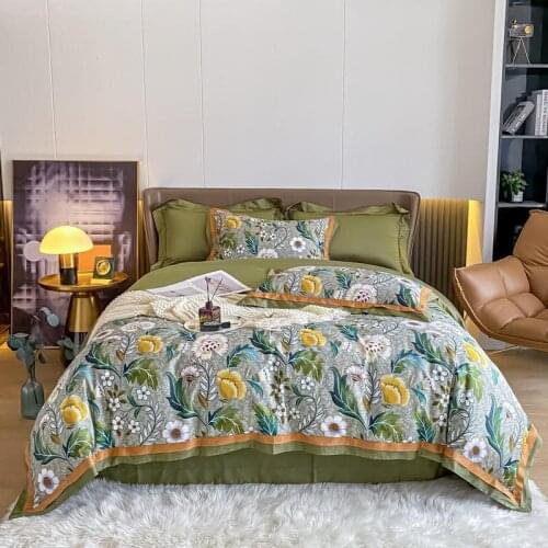 Luxury 800TC Egyptian Cotton Boho Paisley Print Bedding set Queen King 4pcs including Duvet Cover Bed Sheet Pillowcase easy-care