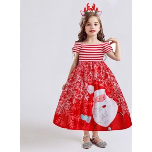 Teenagers Christmas Gift For Girls Dress Cosplay Costume Wedding Party Princess Dress Carnival Halloween Girl Clothes 3-10 Years