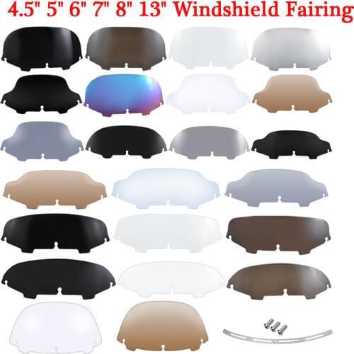Motorcycle Windshield Upper Fairing Wind Deflector windshield For Harley Touring Electra Street Glide FLHX 7" Windshield 96-13