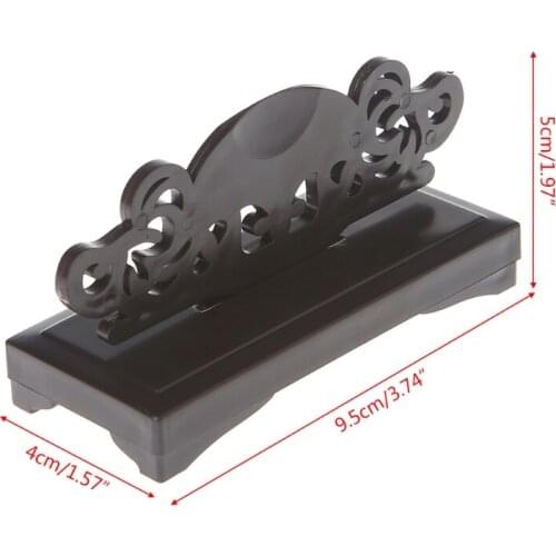 Vintage Art Style Folding Fan Stand Display Base Holder Home Office Table Decor