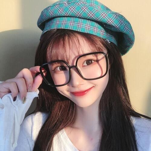 High Quality Black Square Frame Polarized Light Protection Chic Glasses New Wrap Chic Women Versatile Transparent Sunglasses