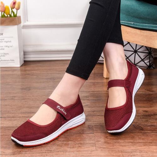 STEPREACH Brand shoes woman flats Mary janes zapatos mujer sandals adult tenis feminino air mesh summer Breathable Comfortable