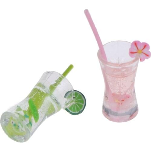 1pc 1/12 Doll Houses Miniature Fruit Bottle Simulation Drinks Model Furniture Toy Drink Play Dollhouse Dolls Accessories