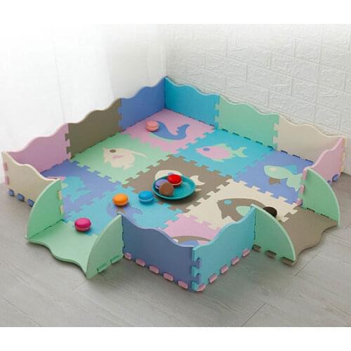 25Pcs Kids Toys EVA Childrens Mat Foam Carpets Soft Floor Mat Puzzle Baby Play Mat Floor Developing Crawling Rugs With Fence