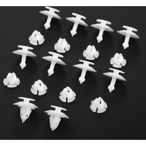 50pc Auto Bumper Cover Wheel Arch Fixing Plastic Fastener Trim Panel Clips Front Rear for Ford Kia Car Retainer Rivet Automobile