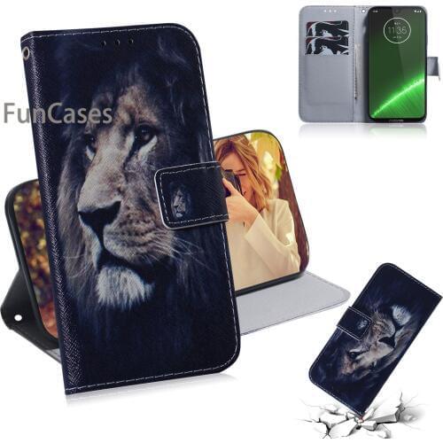 G7 Dog PU Leather Phone Bag Cases For cellular Moto G7 Plus Jewelled Mobilephone Covers sFor Motorola etui G7 Telefoan Casa