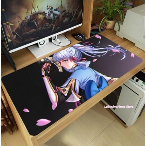 Anime Genshin Impact Kamisato AyakaMouse Pad Gaming Thicken Laptop PC Mice Mat Desk Keyboard Mat Anti-Slip Playmat Cosplay