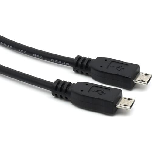 Micro USB male to Micro USB Male data charger cable 100cm for mobile phone