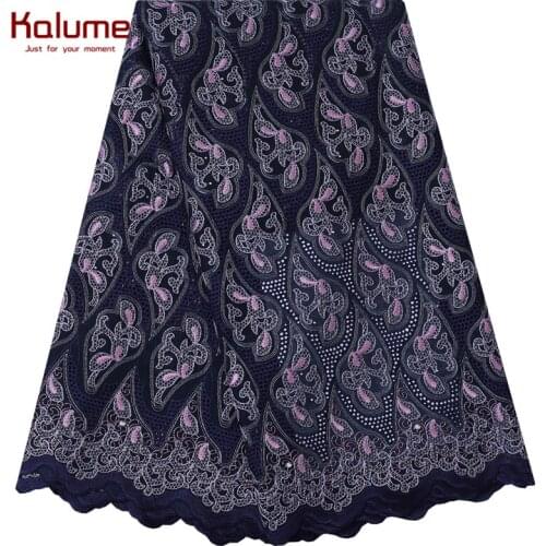 Kalume African Cotton Lace Fabric Latest Swiss Voile Lace In Switzerland For Nigerian Sewing Party Swiss Cotton Lace FabricF2195