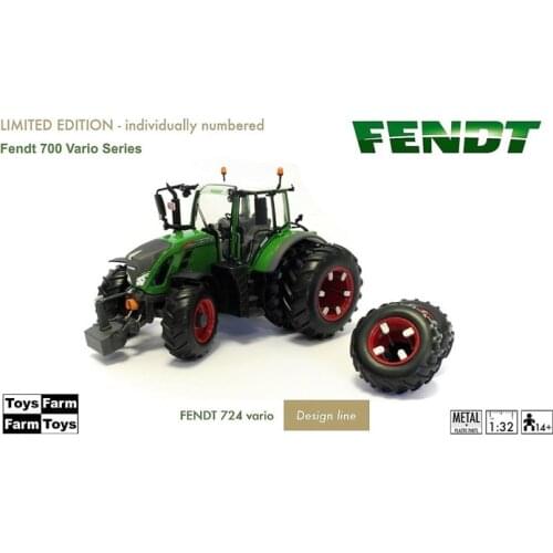 Collectible Ros 1:32 Scale Fendt 724 Vario Tractor Agricultural Farm Vehicles Diecast Toy Model for Decoration